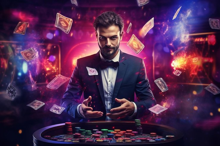 Roulette interface on mobile phone portrait view