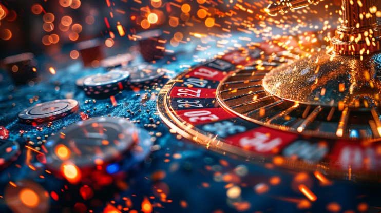 Roulette interface on tablet landscape view